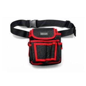 GSK CUT tool waist bag 23x13x22 cm black and red with adjustable belt and multiple tool pockets