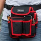 GSK CUT tool waist bag 23x13x22 cm black and red with adjustable belt and multiple tool pockets