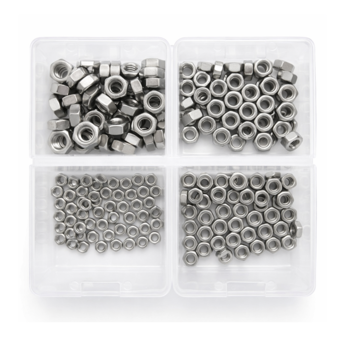 GSK Cut stainless steel grade 202 hex nut assortment kit M3 M4 M5 M6
