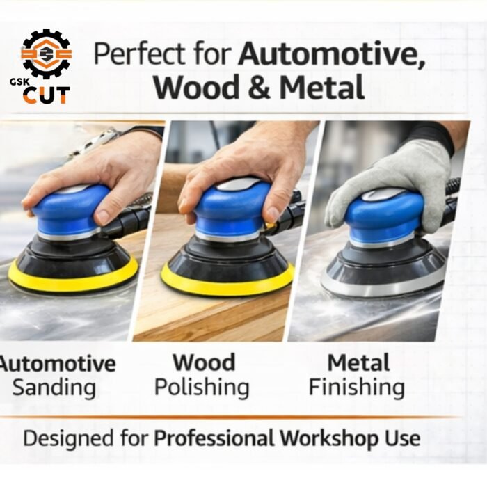 GSK CUT 5 Inch Pneumatic Air Orbital Sander Machine 10000 RPM