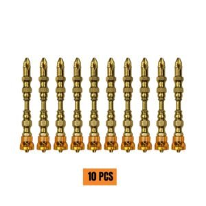 GSK CUT Magnetic Screwdriver Bits Set 10 Pieces Gold Finish Magnetic Tips