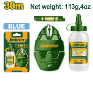 Jadever Chalk Line Reel JDHX1630 30m Construction Marking Tool with Rewind Mechanism