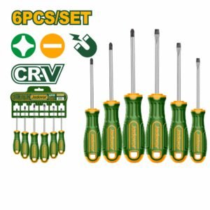 Jadever 6 Pcs CR-V Steel Screwdriver Set with Flat and Phillips Heads