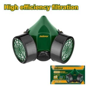 Jadever Respirator Mask JDRJ2502 with Dual Cartridges Safety Mask Jadever Respirator Mask JDRJ2502 with Dual Cartridges Safety Mask