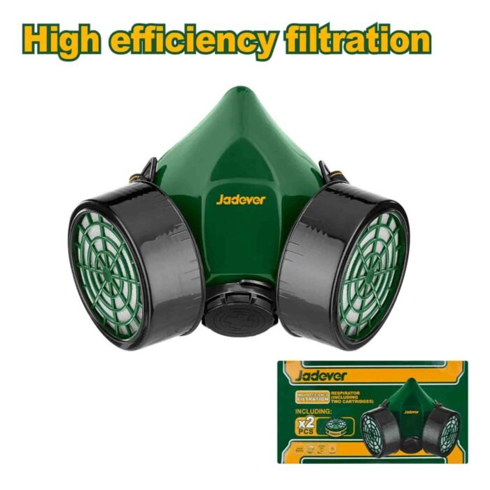 Jadever Respirator Mask JDRJ2502 with Dual Cartridges Safety Mask Jadever Respirator Mask JDRJ2502 with Dual Cartridges Safety Mask