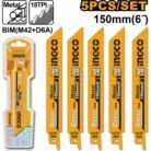 INGCO 150mm Reciprocating Saw Blades for Metal Cutting RSB922EF