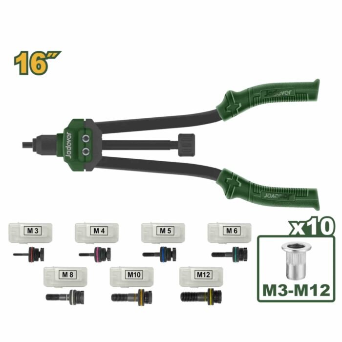 Jadever 16 Inch Rivet Nut Gun Kit for Nutsert Installation