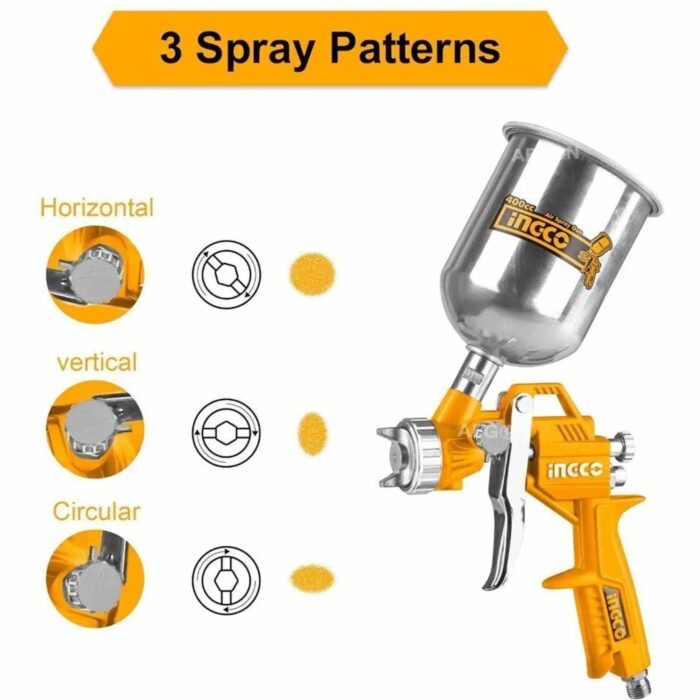 INGCO 400cc Air Spray Gun for Precision Painting and Coating INGCO 400cc Air Spray Gun for Precision Painting and Coating