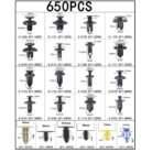 GSK CUT 650 Pcs Car Retainer Clips Fastener Kit