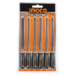 GSK CUT 6 Piece Needle File Set 140mm with Handle HKTF63