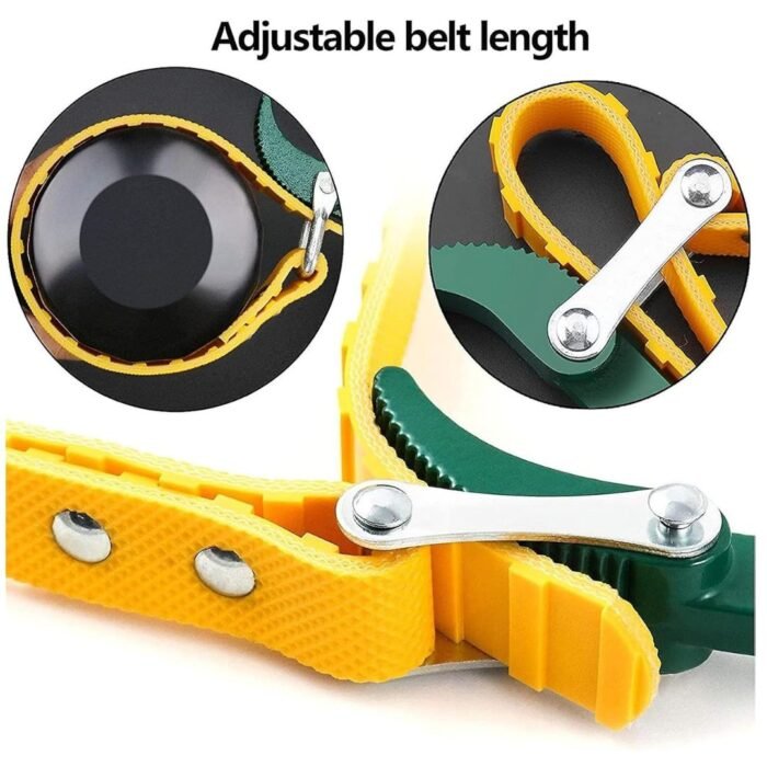 GSK CUT 12 Inch Belt Type Oil Filter Wrench Yellow Strap