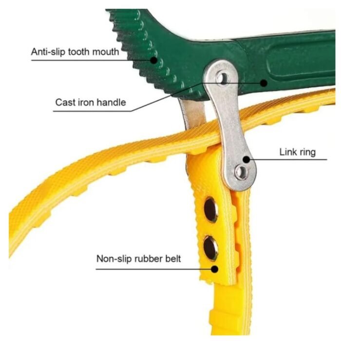 GSK CUT 9 Inch Belt Type Oil Filter Wrench Yellow Strap