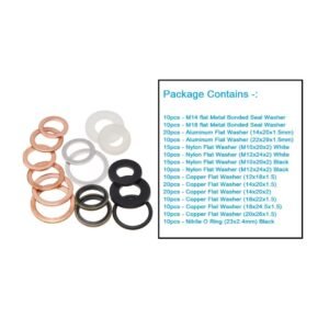190 Pcs Flat Washer Assortment Kit Metal Plain Washers 190 Pcs Flat Washer Assortment Kit Metal Plain Washers