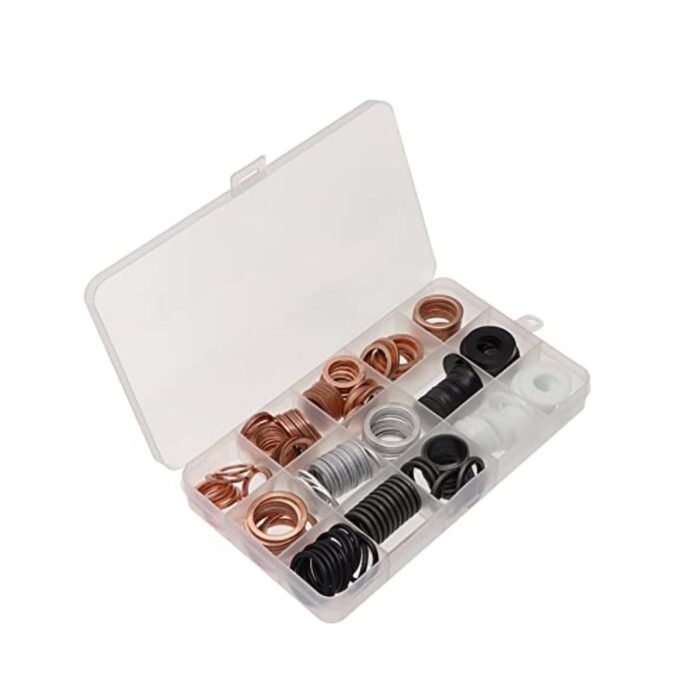 190 Pcs Flat Washer Assortment Kit Metal Plain Washers