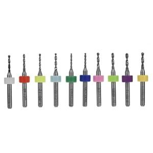 GSK CUT Tungsten Carbide PCB Drill Bit Set 1.1mm to 2.0mm