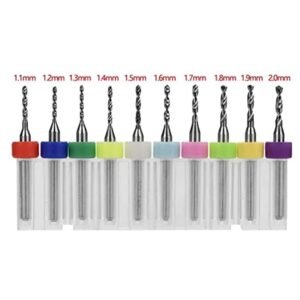 GSK CUT Tungsten Carbide PCB Drill Bit Set 1.1mm to 2.0mm