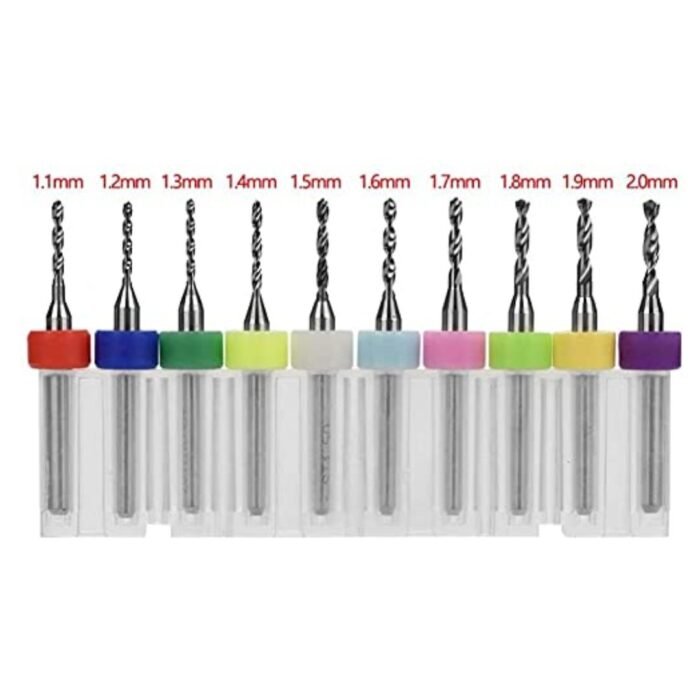 GSK CUT Tungsten Carbide PCB Drill Bit Set 1.1mm to 2.0mm