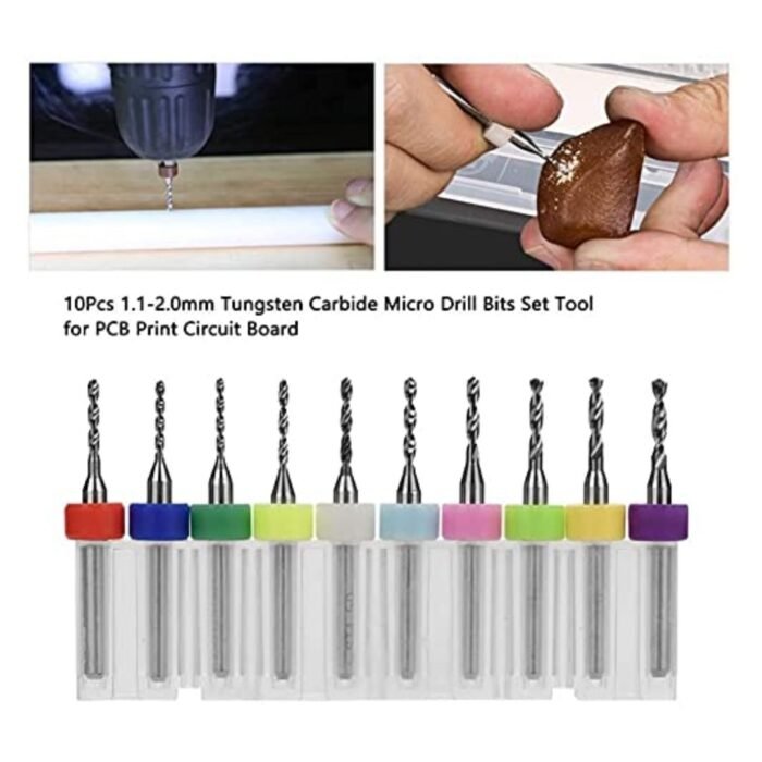 GSK CUT Tungsten Carbide PCB Drill Bit Set 1.1mm to 2.0mm