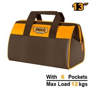 13 Inch Wide Mouth Waterproof Tool Bag with 6 Pockets