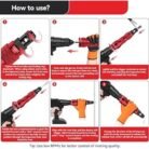 GSK CUT Electric Rivet Nut Drill Adapter Kit with M3 M4 M5 M6 M8 M10 Mandrels