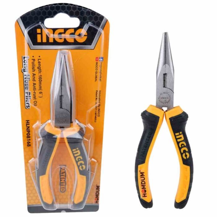 Long Nose Pliers HLNP08168 with Serrated Jaws