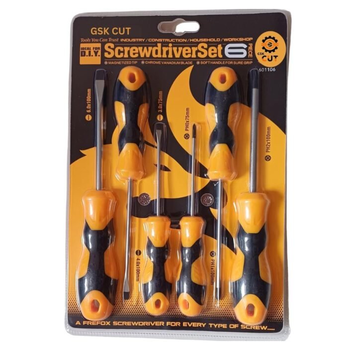 GSK CUT 6 Pcs Magnetic Tip Screwdriver Set