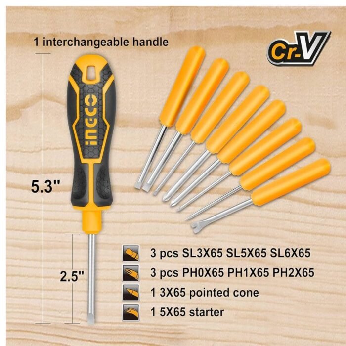 AKISD0901 8 in 1 Interchangeable Screwdriver Set