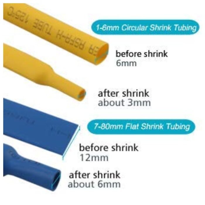 GSK CUT 530 Pcs 2:1 Heat Shrink Tubing Assortment Kit