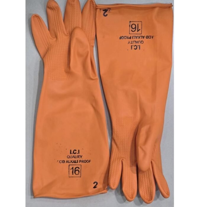 16 Inch Chemical Resistant Rubber Safety Gloves