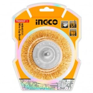 3 Inch Brass Wire Wheel Brush with 1/4 Inch Shank