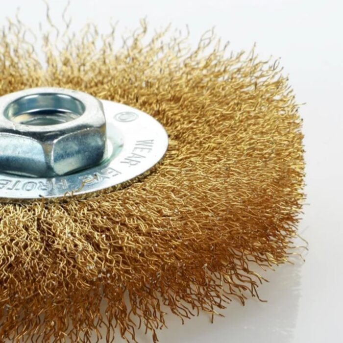 3 Inch Brass Wire Wheel Brush with 1/4 Inch Shank
