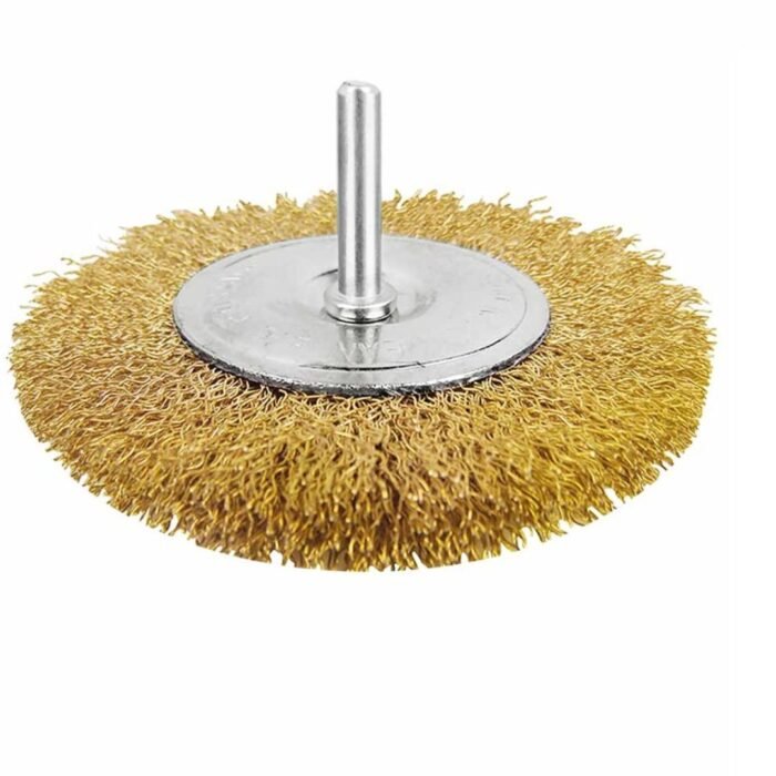 3 Inch Brass Wire Wheel Brush with 1/4 Inch Shank