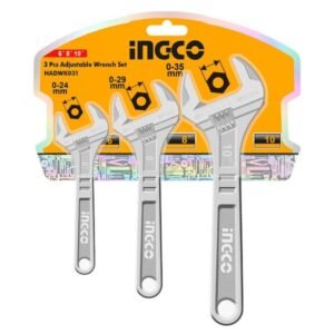 HADWK031 3 Piece Adjustable Wrench Set