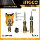 AKISD0808 8 Pc Ratchet Screwdriver Set