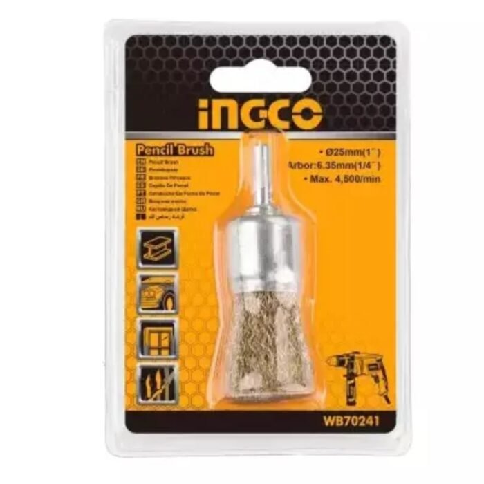 WB70241 25mm Brass Coated Pencil Wire Brush