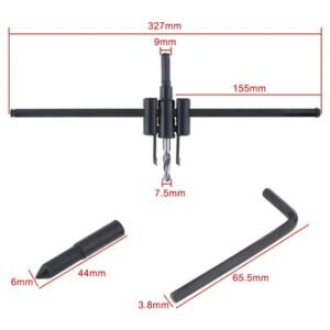 GSK CUT Adjustable Circle Cutter 30-300mm Hole Cutter Kit GSK CUT Adjustable Circle Cutter 30-300mm Hole Cutter Kit