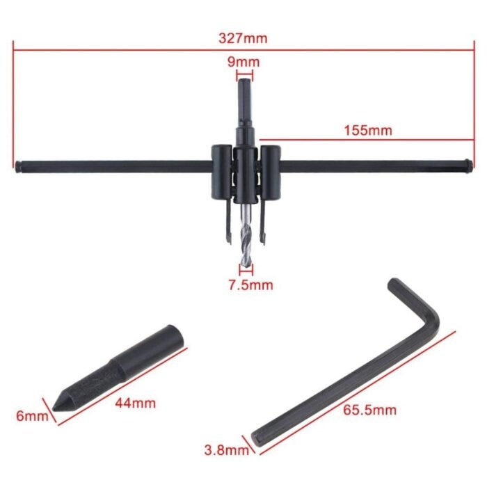 GSK CUT Adjustable Circle Cutter 30-300mm Hole Cutter Kit