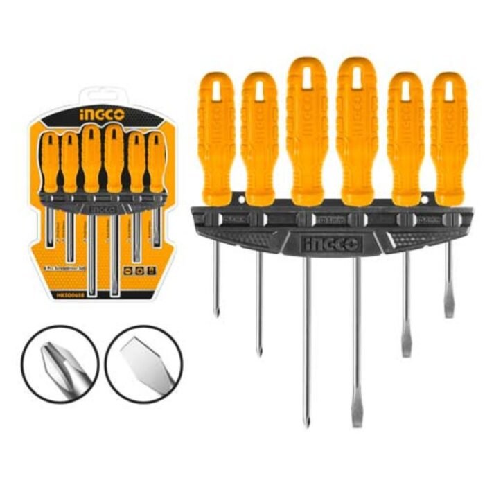 HKSV0658 6 Piece Screwdriver Set with Ergonomic Handles