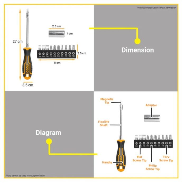 AKSDFL1208 12 in 1 Flexible Shaft Screwdriver Set AKSDFL1208 12 in 1 Flexible Shaft Screwdriver Set