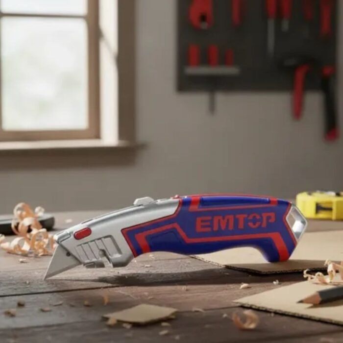 ESNKT6128 Heavy Duty Metal Utility Knife with Extra Blades