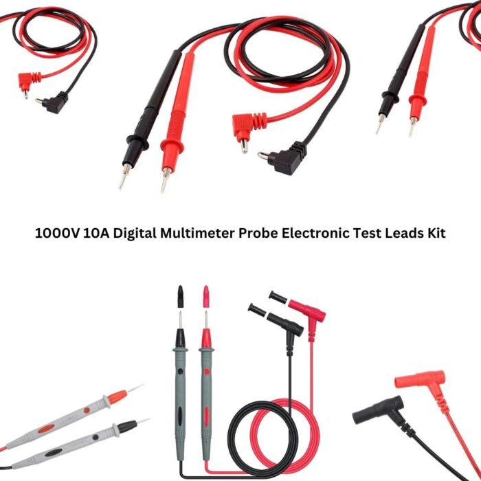 GSK CUT Professional Multimeter Test Leads with Gold Plated Probe Tips GSK CUT Professional Multimeter Test Leads with Gold Plated Probe Tips