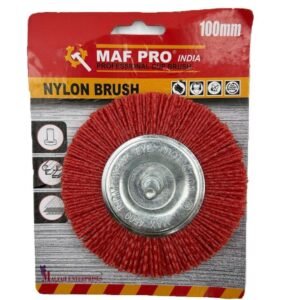 100mm Flat Type Red Nylon Wheel Brush