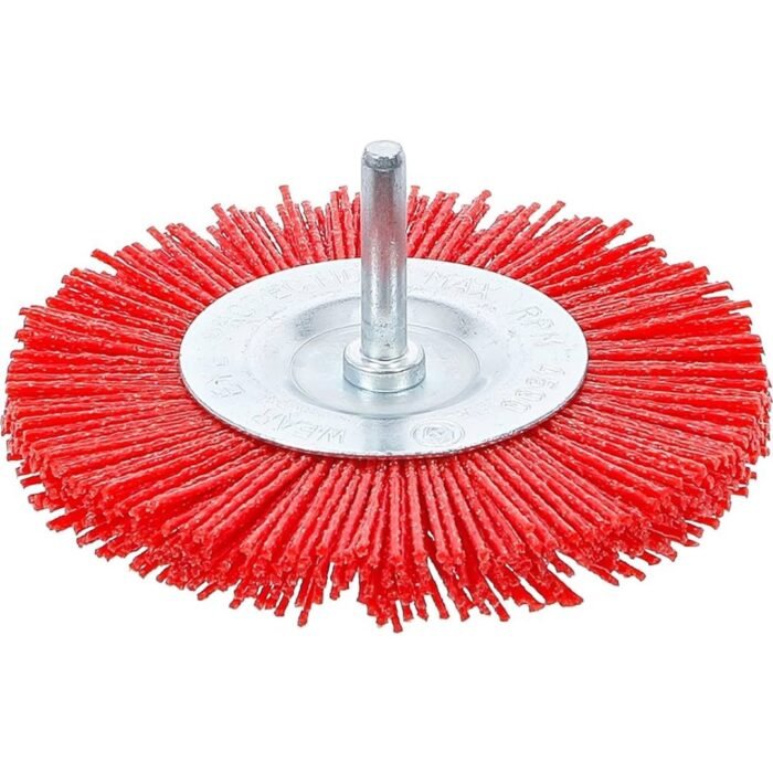 100mm Flat Type Red Nylon Wheel Brush