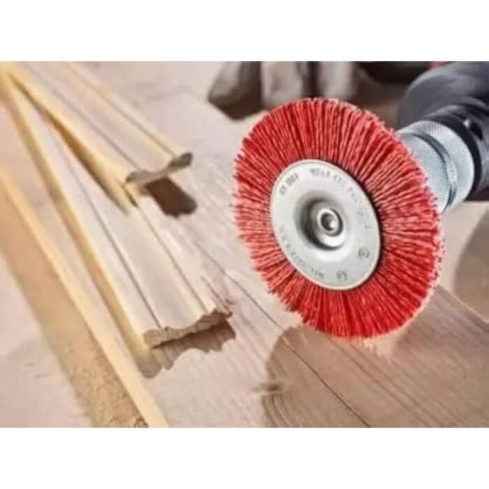 100mm Flat Type Red Nylon Wheel Brush