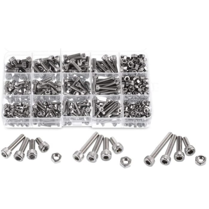 GSK CUT 280 Pcs Stainless Steel Allen Bolt and Nut Assortment Kit