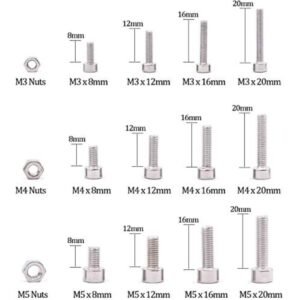 GSK CUT 280 Pcs Stainless Steel Allen Bolt and Nut Assortment Kit GSK CUT 280 Pcs Stainless Steel Allen Bolt and Nut Assortment Kit