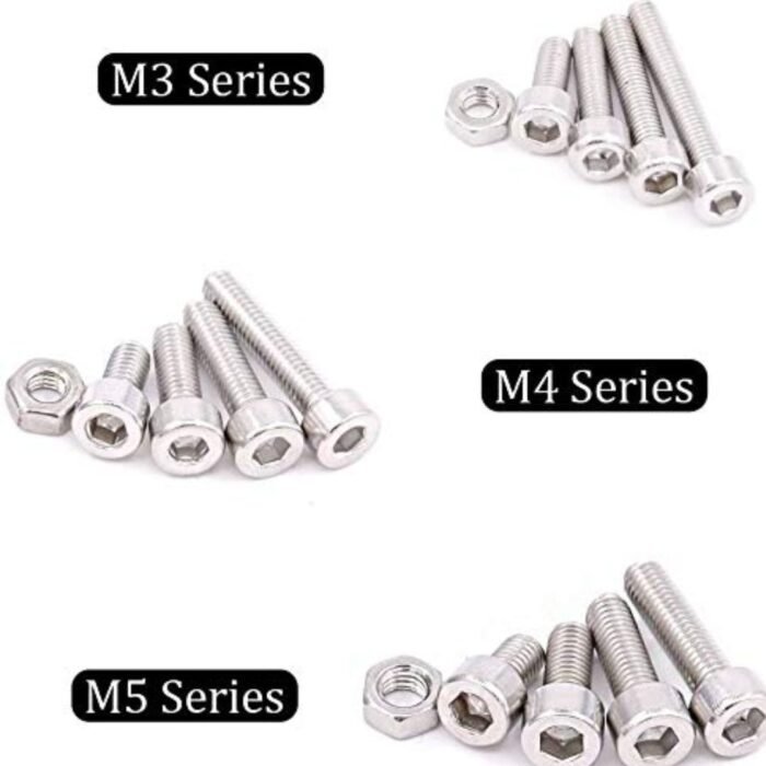GSK CUT 280 Pcs Stainless Steel Allen Bolt and Nut Assortment Kit