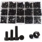 GSK CUT 280 Pcs Grade 12.9 Black Allen Bolt and Nut Assortment Kit