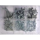 GSK CUT 200 Pcs Self Drilling Screw Assortment Kit with EPDM Washer Screws
