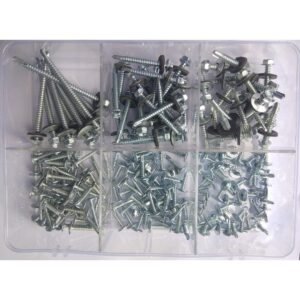 GSK CUT 200 Pcs Self Drilling Screw Assortment Kit with EPDM Washer Screws
